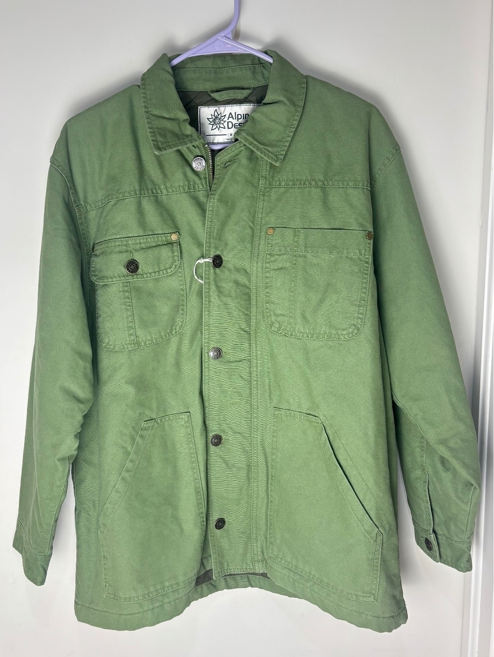 Alpine Design Women’s M Quilted Chore Coat Lush Olive Green NWT ADW24700